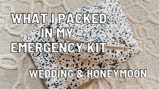 What I Packed in my Emergency Kit - Wedding Day & Honeymoon