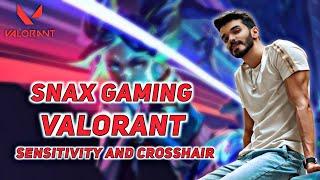 snax gaming valorant sensitivity and crosshair || @SnaxGaming || snax gaming valorant settings ||