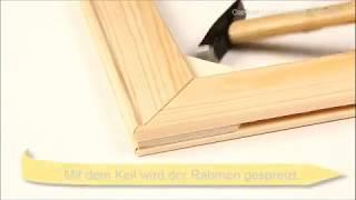 19 ALLSize | Tutorial Montage Spreizen, Spannen Rahmen und Leinwand | Photolux