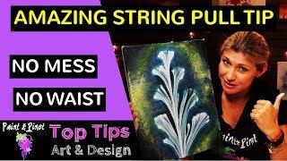 String pull acrylic painting with NO mess and NO waist!