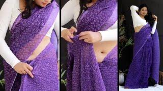 How to wear pleated saree & look slim ||Amazon Saree Look You Must Grab |Saree draping @AmazonInOfficial