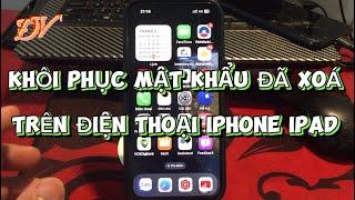 Cách khôi phục mật khẩu đã xoá iPhone iPad | Đại Vương TV