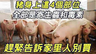 Pigs ”the dirtiest” 4 parts  doctors remind: contains a large number of parasites  butcher would ra