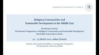 Keynote: Islam and Social Welfare in Comparative Perspective - Dr. Rana Jawad, University of Bath