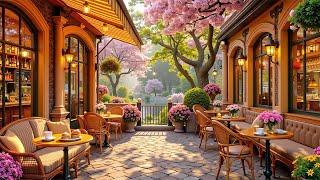 Spring Porch Ambience  Relaxing Piano Jazz Cafe Music for Cozy Morning