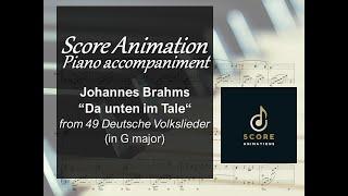 Brahms “Da unten im Tale“ (G major) Score animation [Piano only]