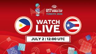 Group Phase | Philippines v Puerto Rico | Full Basketball Game | FIBA U17 Basketball World Cup 2024