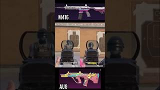 M416 vs AUG Which is Better? Battleground Mobile India Weapon Comparison #bgmi #shorts