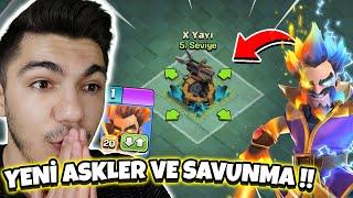 YENİ ASKER "ELEKTRO ATEŞ BÜYÜCÜSÜ !!" ve Yeni SAVUNMA !! - Clash Of Clans