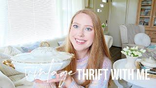 THRIFT WITH ME FOR VINTAGE HOME DECOR + SEE WHAT I FOUND! 🩵