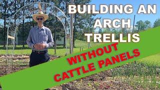 ARCHED GARDEN TRELLIS DIY -- No Cattle Panels Used