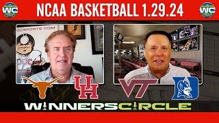 Free College Basketball Picks Today 1/29/24 - Houston  vs Texas & Duke vs Virginia Tech