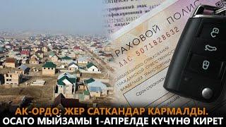 Ак-Ордо: жер саткандар кармалды. ОСАГО мыйзамы 1-апрелде күчүнө кирет