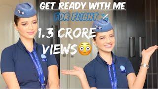 GRWM for flight ️   airline cabin crew makeup look step by step by MansiVijay Lockdown 2021