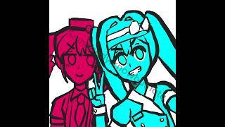 Mesmerizer - Miku and Teto - Original Artwork #miku #teto #mesmerizer #art #artist QNA in comments!