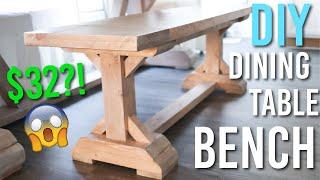 DIY Dining Table Bench - ONLY $32 IN LUMBER!