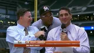 Lenny Harris teases Carl Pavano