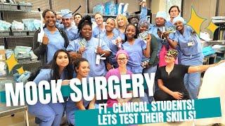 MOCK SURGERY ft CLINICAL STUDENTS! | suture 101, endo staplers, hemostatic agents, bovie generator