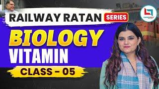 Railway Ratan Series | Railway Biology | Vitamin | #5 | Vitamin By kajal ma'am #vitamin #biology