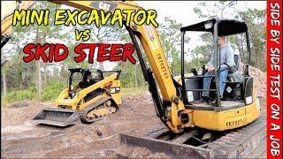 Mini Excavator vs Skid steer