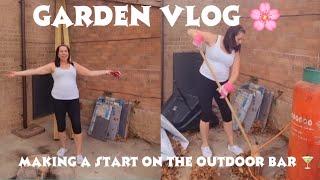 GARDEN VLOG  MAKING A START ON THE OUTDOOR BAR   AND FINISHING SORTING THE CONTAINER ️