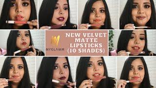 @MyGlammMakeup *NEW* LIT Velvet Matte Liquid Lipstick Swatches (10 Shades) #myglammlitvelvet