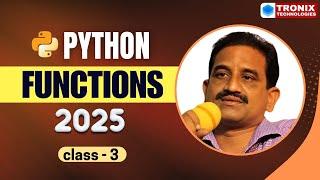 Python Functions For Beginners || Python 2025 || Python Full Course