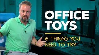 Standing desk, balance boards and more of Modern Dad's office toys!!!