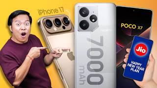 realme 7000mAh Phone , Samsung S25 Ultra , iPhone 17 Pro , Poco X7, Jio Plan, Lava new phone?