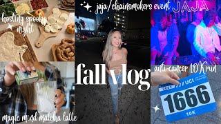 FALL VLOG 2023 | spooky girls night, my first 10k race, magic mind latte recipe, jaja event