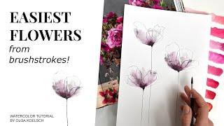 From BRUSHSTROKES  to Flowers  - Try THIS painting technique for beginners!