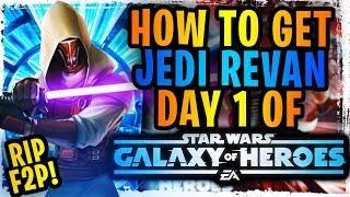 How to Get Jedi Revan Day 1 on a New Account in Galaxy of Heroes! Broken Hyperdrive Bundle Ruins F2P