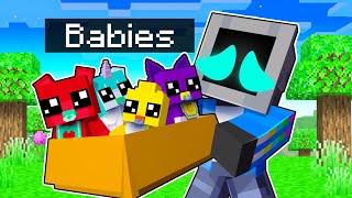 Adopting SMILING CRITTERS BABIES in Minecraft!