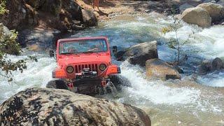 Whitewater Wheeling On Jeep Go Topless Day In My Jeep Wrangler Tj - Sourgrass Offroading Trail