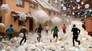 A moment ago in France!! Unprecedented storms and hail wreaked havoc in many Departements