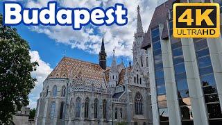 Budapest Walk: Fisherman's Bastion, Buda Castle (4K UHD) 2023