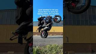 First time is always hard‍️ #motorcycle #grom #wheelie