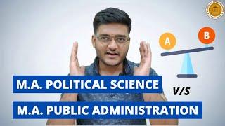 MA Political Science v/s MA Public Administration I SOL Updates