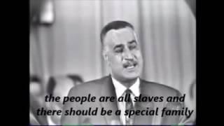 Jamal Abdel Nasser defines Socialism in his own words (English subtitles)