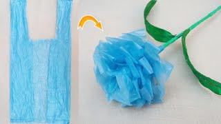 DIY Handmade Rose Flower Plastic Bag - How to make Amazing Rose - Recycle Idea