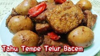 Resep Tahu Tempe Bacem tanpa air kelapa // Tahu Tempe Telur Bacem khas Jogja