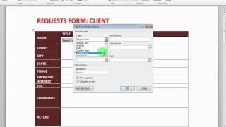 Form Field in MS Word 2010