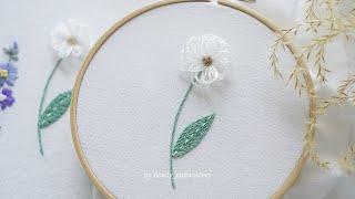 5 flower embroidery Part 3  Hand embroidery. Smynra Stitch Pure | 3D | ASMR | Relaxing Video