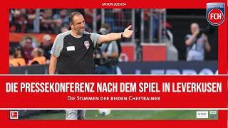 Die Pressekonferenz nach dem Spiel in Leverkusen