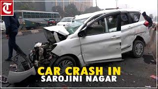 Two cars collide near Bhikaji Cama Place in Delhi