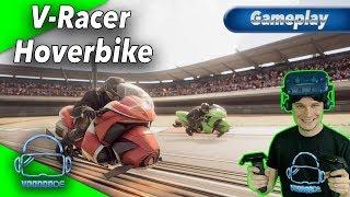 V-Racer Hoverbike - Immer schön in die Kurve legen! [Gameplay][German][Vive Pro][Virtual Reality]