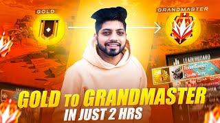 Gold To Grandmaster In Just 2 Hours Season 37 Rank Pushing Highlights- Free Fire Max