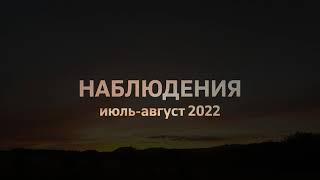 Наблюдения в июле-августе 2022