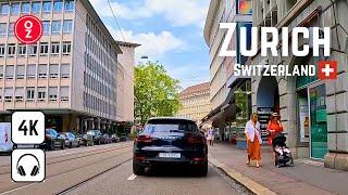 ZURICH - Switzerland  4K Driving Tour 2023 | City Center | Bahnhofstraße