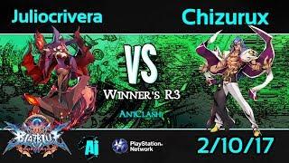 AniClash 59 - Juliocrivera (Nine) vs. Chizurux (Azrael, Hibiki) Winner's R3 - BBCF Blazblue CF